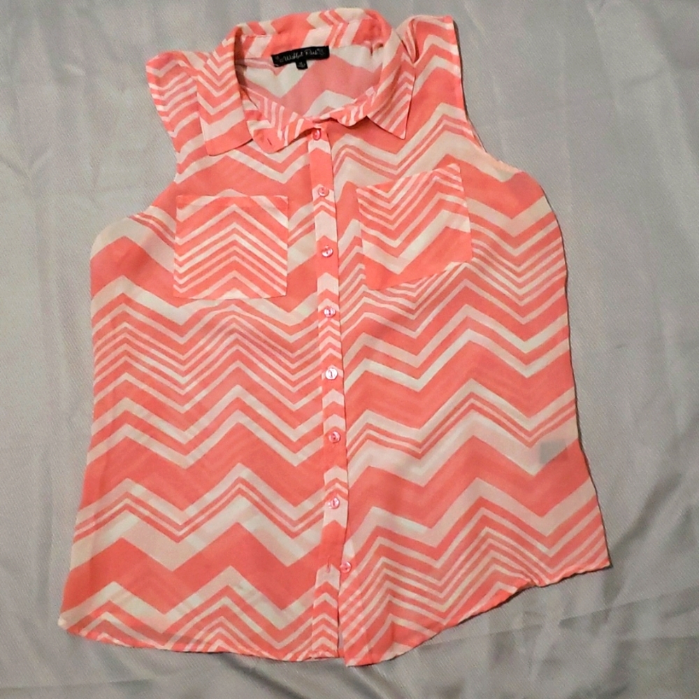 Sleeveless sheer top